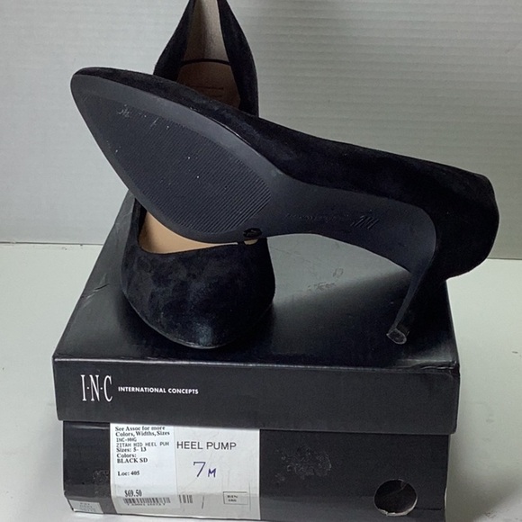 INC International Concepts Womens Zitah Leather Pointed Toe, Black - Picture 5 of 5